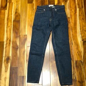 Everlane Dark Indigo high rise skinny jeans size 27